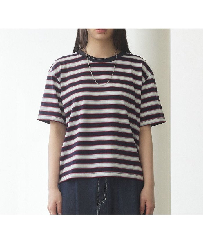 【ジェイプレスヨークストリート/J.PRESS YORK STREET】の【WOMEN】レトロボーダー Tシャツ インテリア・キッズ・メンズ・レディースファッション・服の通販 founy(ファニー) https://founy.com/ ファッション Fashion レディースファッション Ladies' Fashion Online トップス・カットソー Tops/Tshirt シャツ/ブラウス Shirts/Blouses ロング / Tシャツ T-Shirts カットソー Cut and Sewn 春 Spring カットソー Cut And Sew カーゴパンツ Cargo Pants スラックス Slacks デニム Denim ファブリック Fabric フレア Flare ベーシック Basic ボトム Bottom ボーダー Border 半袖 Short Sleeve S/S・春夏 Ss・Spring/Summer 夏 Summer |ID: prp329100004447762 ipo3291000000032678728