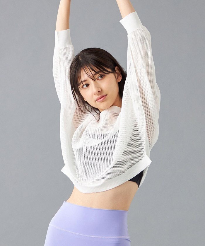 【チャコット/Chacott】の【ノーソーイングニット】7分袖メッシュニットTシャツ インテリア・キッズ・メンズ・レディースファッション・服の通販 founy(ファニー) https://founy.com/ ファッション Fashion レディースファッション WOMEN トップス・カットソー Tops/Tshirt ニット Knit Tops シャツ/ブラウス Shirts/Blouses ロング / Tシャツ T-Shirts おすすめ Recommend インナー Inner キャミソール Camisole フィット Fit プリント Print メッシュ Mesh 人気 Popularity 軽量 Lightweight |ID: prp329100004447784 ipo3291000000031924031