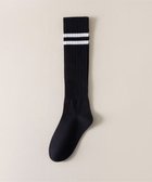 【ウィゴー/WEGO】のラインリブハイソックス ブラック|ID: prp329100004447835 ipo3291000000031922970