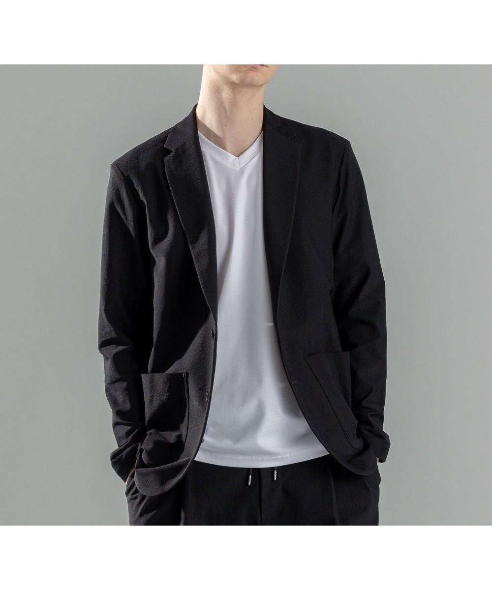 【ジョゼフ オム/JOSEPH HOMME / MEN】の新素材【洗える/抜群の通気性/360度ストレッチ/吸湿性】エアトールストレッチ パッチポケットジャケット インテリア・キッズ・メンズ・レディースファッション・服の通販 founy(ファニー) 　ファッション　Fashion　メンズファッション　Fashion for Men　アウター　Men's Coats Outerwear　テーラードジャケット　Tailored Jackets & Blazers　ジャケット　Jacket, Outerwear　ストレッチ　Stretch, Stretchy Fabric　セットアップ　Set-Up, Coordinated Outfit　パッチ　Patch, Appliqué　ポケット　Pocket, Pocket Detail　メッシュ　Mesh, Net Fabric　夏　Summer　春　Spring　S/S・春夏　SS, Spring/Summer, Warm Season　洗える　Machine Washable　ブラック系|ID: prp329100004448424 ipo3291000000032718217