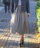 【ジェイ プレス/J.PRESS】の【洗える】ソフトブロード ランダムタック スカート ライトグレー系|ID: prp329100004448626 ipo3291000000033263554