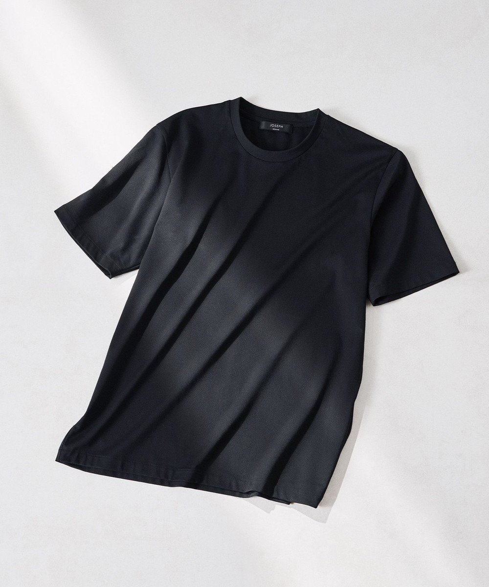 【ジョゼフ オム/JOSEPH HOMME / MEN】の新色追加 新素材【接触冷感/UVカット】ハイゲージベアスムース クルーネックTシャツ インテリア・キッズ・メンズ・レディースファッション・服の通販 founy(ファニー) 　ファッション　Fashion　メンズファッション　Fashion for Men　トップス・カットソー　Cut & Sew Tops　メンズシャツ　Shirts　カットソー　Cut and Sewn Top　シンプル　Simple, Minimal　プリント　Print, Printed Pattern　ベーシック　Basic, Essential　半袖　Short Sleeve, Half Sleeve　夏　Summer　春　Spring　S/S・春夏　SS, Spring/Summer, Warm Season　ブラック系|ID: prp329100004449502 ipo3291000000033246035