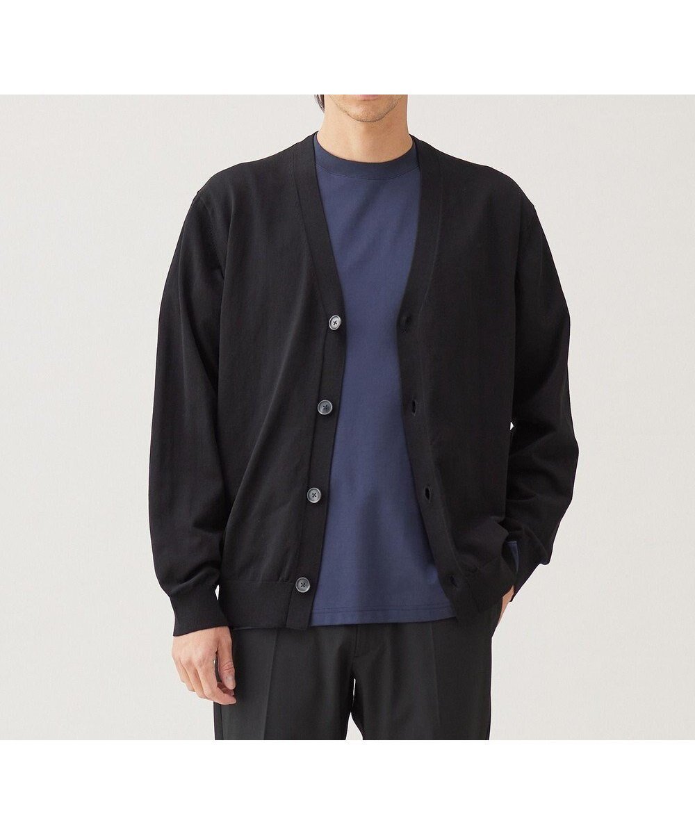 【アンフィーロ/UNFILO / MEN】の【接触冷感/遮熱/洗える/UVケア】スゴ機能美 ニット カーディガン インテリア・キッズ・メンズ・レディースファッション・服の通販 founy(ファニー) 　ファッション　Fashion　メンズファッション　Fashion for Men　トップス・カットソー　Cut & Sew Tops　ニット・セーター / 定番トップス　Knit Tops & Sweaters　カーディガン / 羽織り　Cardigans　インナー　Innerwear　ウォッシャブル　Machine Washable　春　Spring　洗える　Machine Washable　カーディガン　Cardigan, Knitwear　コンパクト　Compact, Small Size　ジャケット　Jacket, Outerwear　ストレッチ　Stretch, Stretchy Fabric　ポロシャツ　Polo Shirt, Collared Tee　ロング　Long, Long-Length　S/S・春夏　SS, Spring/Summer, Warm Season　夏　Summer　ビジネス 仕事 通勤　Business / Work / Commuting　ブラック|ID: prp329100004449504 ipo3291000000034188539