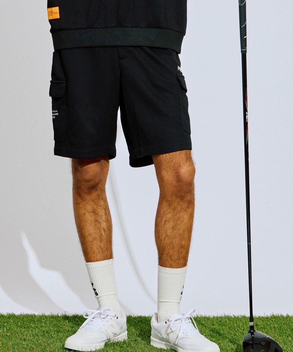 【ピーダブリュサーキュラス/PW CIRCULUS / MEN】の【GOLF OUT掲載アイテム】【MEN】ワッフルカーゴショーツ ゴルフ インテリア・キッズ・メンズ・レディースファッション・服の通販 founy(ファニー) 　ファッション　Fashion　メンズファッション　Fashion for Men　ボトムス　Bottoms　ウェッジ　Wedge Heels　春　Spring　カーゴパンツ　Cargo Pants, Utility Pants　ショーツ　Shorts, Short Pants　セットアップ　Set-Up, Coordinated Outfit　雑誌　Magazine, Fashion Magazine　チェック　Check, Plaid, Tartan　人気　Popular, Best Seller　フラップ　Flap, Flap Pocket　ワッフル　Waffle, Waffle Knit　S/S・春夏　SS, Spring/Summer, Warm Season　再入荷　Restock / Back in Stock　夏　Summer　ゴルフ　Golf　2025年　2025　2025春夏・S/S　Spring/Summer 2025 SS25　ブラック系|ID: prp329100004449541 ipo3291000000032575081