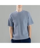 【ジョゼフ オム/JOSEPH HOMME / MEN】の【洗える】ドライコットンリンクス 半袖クルーネックニット スカイブルー系|ID: prp329100004449552 ipo3291000000031685909