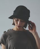 【アンドウール/AND WOOL】の〈UVカット加工〉〈軽くて折りたためる〉サイドタックの帽子 ブラック|ID: prp329100004449591 ipo3291000000034315484