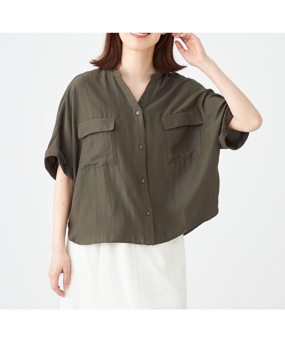 【シェアパーク/SHARE PARK】の【洗える】ドルマンスリーブサテンシャツ 人気、トレンドファッション・服の通販 founy(ファニー) 　ファッション　Fashion　レディースファッション　WOMEN　トップス・カットソー　Tops/Tshirt　シャツ/ブラウス　Shirts/Blouses　春　Spring　洗える　Washable　とろみ　Thickness　ポケット　Pocket　S/S・春夏　Ss・Spring/Summer　再入荷　Restock/Back In Stock/Re Arrival　おすすめ　Recommend　夏　Summer　エレガント 上品　Elegant　 other-1|ID: prp329100004450229 ipo3291000000031898663