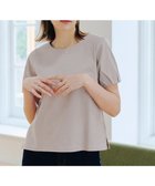 【ティアクラッセ/Tiaclasse】の【UVケア・接触冷感】“あまラク” タックパフスリーブカットソートップス グレージュ|ID: prp329100004450480 ipo3291000000032391284