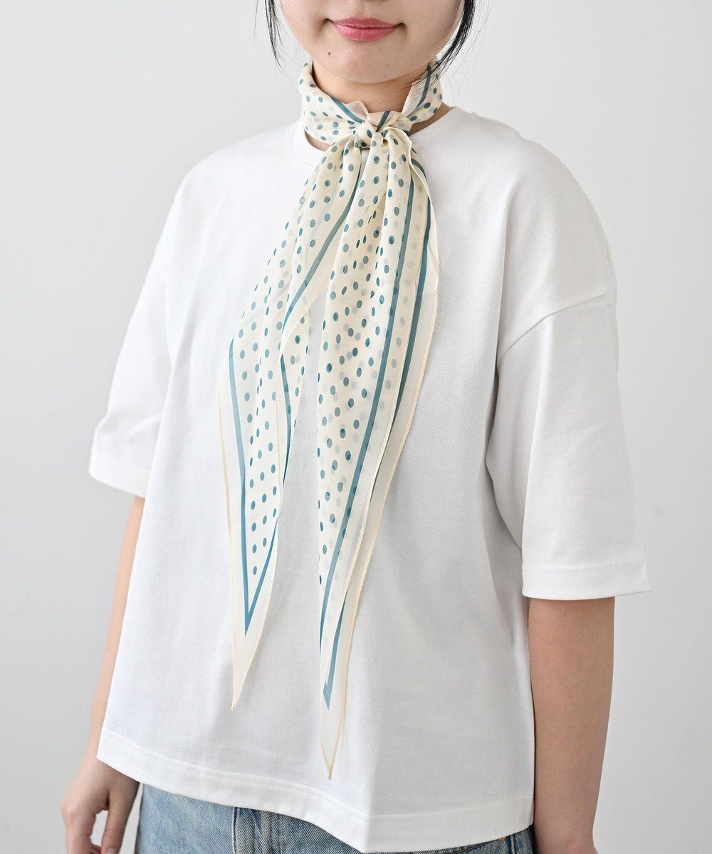 【マルカオリジナル/Marca originals】のドット 菱形スカーフ Marcaオリジナル ウォッシャブルシルクローン インテリア・キッズ・メンズ・レディースファッション・服の通販 founy(ファニー) 　ファッション　Fashion　レディースファッション　WOMEN　春　Spring　洗える　Washable　シルク　Silk　スカーフ　Scarf　ストール　Stall　タオル　Towel　ドット　Dot　ハンカチ　Handkerchief　バンダナ　Bandana　プリント　Print　ベーシック　Basic　水玉　Polka Dots　S/S・春夏　Ss・Spring/Summer　おすすめ　Recommend　夏　Summer　オフホワイト×ブルーグリーン|ID: prp329100004450610 ipo3291000000031921645