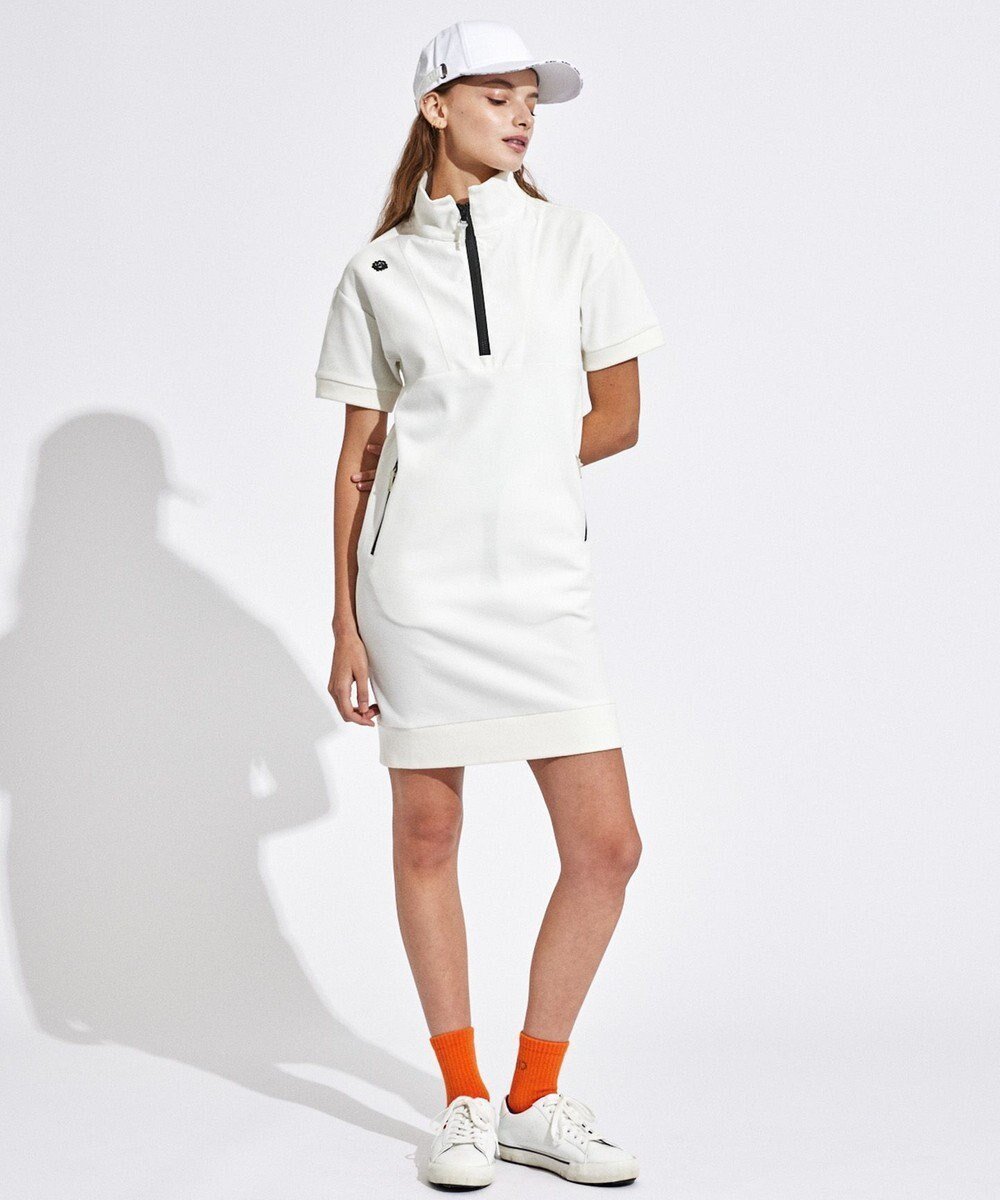 【ピーダブリュサーキュラス/PW CIRCULUS】の【WOMEN】DIMPLE スポーティワンピ 人気、トレンドファッション・服の通販 founy(ファニー) 　ファッション　Fashion　レディースファッション　WOMEN　ワンピース　Dress　コンビ　Combination　スタンド　Stand　ストレッチ　Stretch　スポーティ　Sporty　スリーブ　Sleeve　ドロップ　Drop　ポケット　Pocket　再入荷　Restock/Back In Stock/Re Arrival　夏　Summer　春　Spring　S/S・春夏　Ss・Spring/Summer　 other-1|ID: prp329100004450864 ipo3291000000031965704