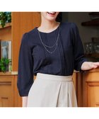 【ティアクラッセ/Tiaclasse】の【洗える】ピンタックレースカットソーTブラウス ネイビー|ID: prp329100004451051 ipo3291000000031133573