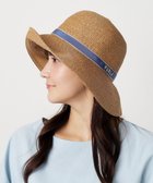 【ムーンバット/MOONBAT】の【洗える】FURLA(フルラ) ロゴ刺繍リボン 天然ハット ネイビーブルー|ID: prp329100004451088 ipo3291000000034629060