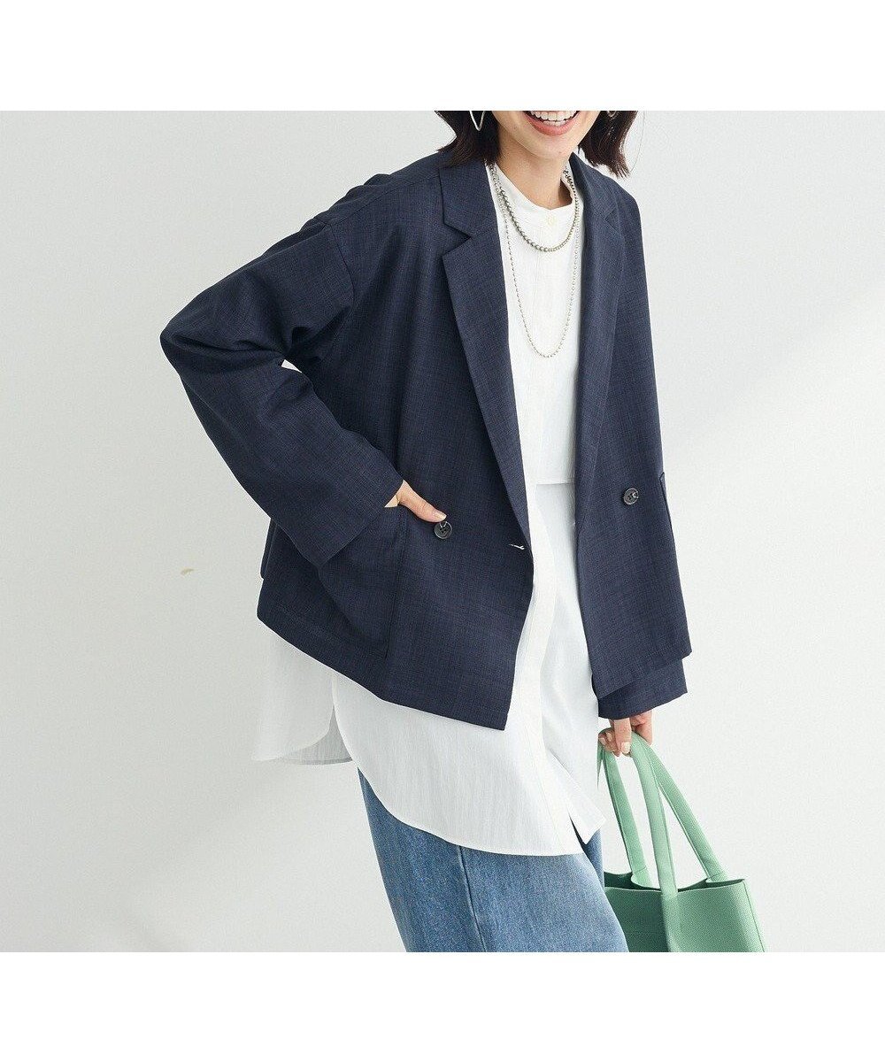 【グリーンパークス/Green Parks】のショートジャケット インテリア・キッズ・メンズ・レディースファッション・服の通販 founy(ファニー) 　ファッション　Fashion　レディースファッション　WOMEN　アウター　Coat Outerwear　ジャケット　Jackets　テーラードジャケット　Tailored Jackets　おすすめ　Recommend　ショート　Short　ジャケット　Jacket　トレンド　Trend　ボックス　Box　ポケット　Pocket　夏　Summer　春　Spring　S/S・春夏　Ss・Spring/Summer　Navy|ID: prp329100004451111 ipo3291000000031134524