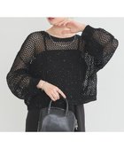 【アースミュージックアンドエコロジー/earth music&ecology】のスパンコールメッシュニットプルオーバー 人気、トレンドファッション・服の通販 founy(ファニー) ファッション Fashion レディースファッション WOMEN トップス・カットソー Tops/Tshirt ニット Knit Tops プルオーバー Pullover おすすめ Recommend スパンコール Sequins セーター Sweater バランス Balance ボックス Box ボトム Bottom ポケット Pocket メッシュ Mesh ロング Long 夏 Summer 春 Spring S/S・春夏 Ss・Spring/Summer thumbnail Black|ID: prp329100004451325 ipo3291000000031988458