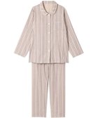 【ウィング/Wing】のパジャマ 長袖 長ズボン 綿100%(本体) 二重ガーゼ レディース EP8070 ウイング/ワコール 人気、トレンドファッション・服の通販 founy(ファニー) ファッション Fashion レディースファッション Fashion for Women トップス・カットソー Cut & Sew Tops スタンダード Standard, Basic ストライプ Stripe, Striped Pattern センター Center, Center Line 長袖 Long Sleeve, Full Sleeve パジャマ Pajamas, Sleepwear ボトム Bottoms, Lower Wear ランダム Random, Irregular thumbnail ベージュ|ID: prp329100004451373 ipo3291000000035603592