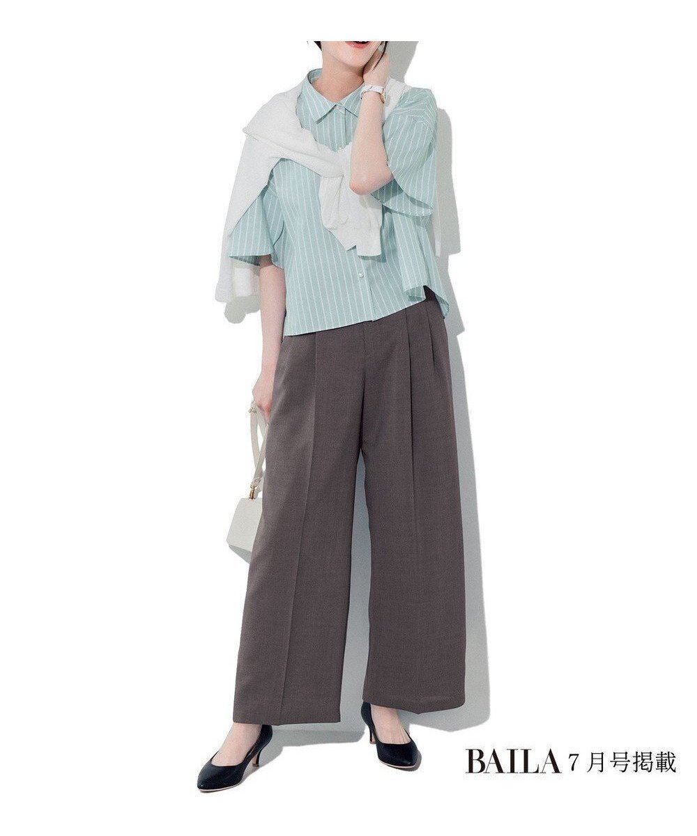 【エニィ スィス/any SiS】の【洗える】ペタルスリーブ シャツ インテリア・キッズ・メンズ・レディースファッション・服の通販 founy(ファニー) 　ファッション　Fashion　レディースファッション　Fashion for Women　トップス・カットソー　Cut & Sew Tops　シャツ・ブラウス・オフィスカジュアル　Elegant Blouses & Button-Ups　インナー　Innerwear　ウォッシャブル　Machine Washable　春　Spring　洗える　Machine Washable　カットソー　Cut and Sewn Top　キャミ　Camisole, Cami Top　ストライプ　Stripe, Striped Pattern　雑誌　Magazine, Fashion Magazine　パール　Pearl, Pearl Accent　フロント　Front, Front Design　羽織　Haori, Light Jacket　S/S・春夏　SS, Spring/Summer, Warm Season　おすすめ　Recommended / Our Picks　夏　Summer　新作・新入荷　New Arrivals / New In　ミントストライプ|ID: prp329100004451412 ipo3291000000032764890