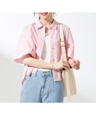 【エニィ スィス/any SiS】の【洗える】ペタルスリーブ シャツ ピンクストライプ|ID: prp329100004451412 ipo3291000000034295706