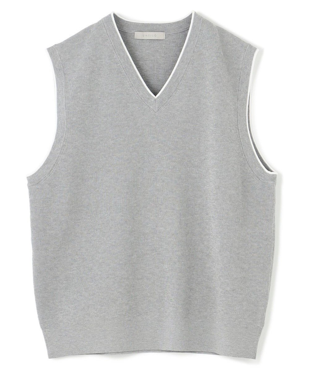 【アンフィーロ/UNFILO / MEN】のスタイリッシュ ニット ベスト インテリア・キッズ・メンズ・レディースファッション・服の通販 founy(ファニー) 　ファッション　Fashion　メンズファッション　MEN　トップス・カットソー　Tops/Tshirt/Men　ニット　Knit Tops　ベスト/ジレ　Gilets/Vests　春　Spring　畦　Ridge　抗菌　Antibacterial　スタイリッシュ　Stylish　セーター　Sweater　ツイスト　Twist　ベスト　Vest　S/S・春夏　Ss・Spring/Summer　夏　Summer　グレー|ID: prp329100004451848 ipo3291000000031915439