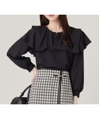 【エニィ スィス/any SiS】の【洗える】スクエアラッフルカラー ブラウス 人気、トレンドファッション・服の通販 founy(ファニー) ファッション Fashion レディースファッション Fashion for Women トップス・カットソー Cut & Sew Tops シャツ・ブラウス・オフィスカジュアル Elegant Blouses & Button-Ups 洗える Machine Washable カーディガン Cardigan, Knitwear シャーリング Shirring, Ruched スクエア Square, Square Shape フェミニン Feminine, Girly ラッフル Ruffle, Frill A/W・秋冬 Autumn/Winter おすすめ Recommended / Our Picks エレガント 上品 Elegant thumbnail ブラック|ID: prp329100004451909 ipo3291000000036245106