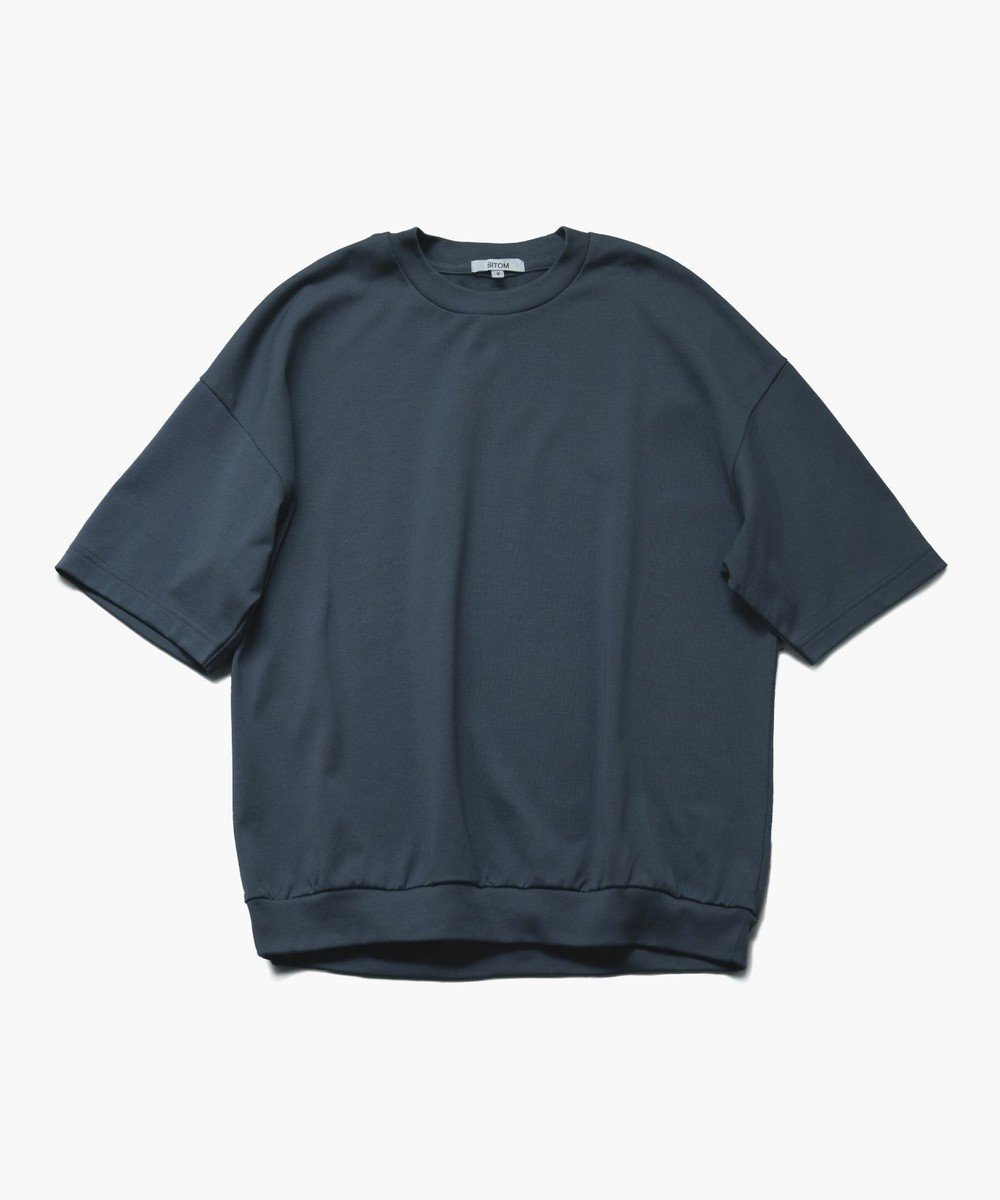 【シトム/SITOM】の裾リブTシャツ インテリア・キッズ・メンズ・レディースファッション・服の通販 founy(ファニー) 　ファッション　Fashion　レディースファッション　Fashion for Women　トップス・カットソー　Cut & Sew Tops　シャツ・ブラウス・オフィスカジュアル　Elegant Blouses & Button-Ups　ロングTシャツ・Tシャツ　Longline T-Shirts & Tees　カットソー・ベーシックTシャツ　Cut-and-Sewn Tops / Stretch Tees & Basics　インナー　Innerwear　春　Spring　カットソー　Cut and Sewn Top　スタイリッシュ　Stylish, Fashionable　ダメージ　Distressed, Destroyed　パターン　Pattern, Design Print　フィット　Fit, Slim Fit　S/S・春夏　SS, Spring/Summer, Warm Season　夏　Summer　ビジネス 仕事 通勤　Business / Work / Commuting　ブルーグレー|ID: prp329100004451937 ipo3291000000033618394