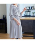 【ティアクラッセ/Tiaclasse】の【洗える】女性らしさ引き立つリボン袖ギャザーワンピース サックスグレー|ID: prp329100004452080 ipo3291000000032666714
