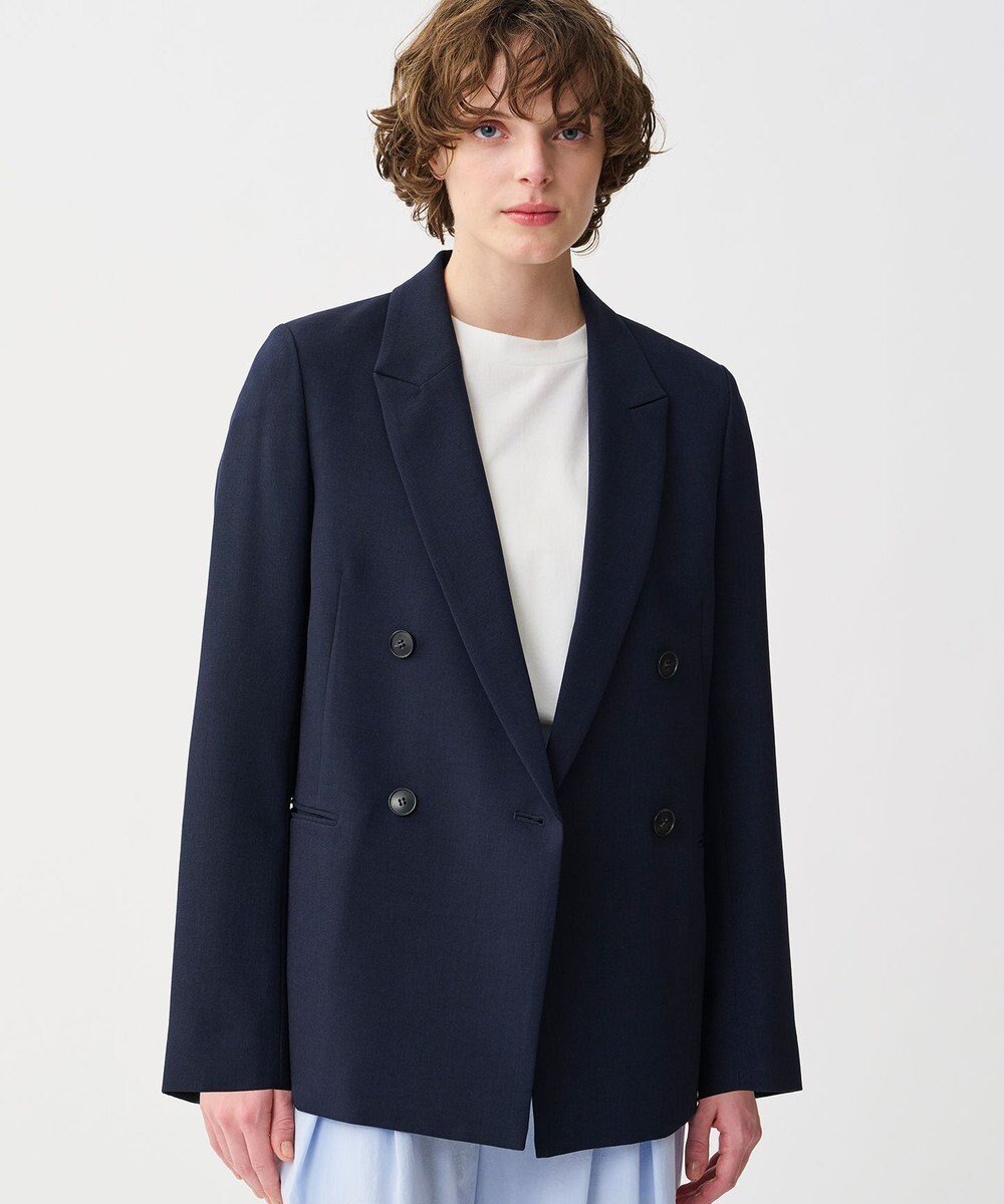 【アンクレイヴ/uncrave】の【UVカット・接触冷感・洗濯機洗い可】ウォッシャブルドライサップ ジャケット インテリア・キッズ・メンズ・レディースファッション・服の通販 founy(ファニー) 　ファッション　Fashion　レディースファッション　Fashion for Women　アウター　Coat / Outerwear Collection　レディースジャケット・軽アウター　Jackets　テーラードジャケット / 通勤・きれいめスタイル　Tailored Jackets & Blazers　春　Spring　サスペンダー　Suspenders, Braces　ジャケット　Jacket, Outerwear　セットアップ　Set-Up, Coordinated Outfit　雑誌　Magazine, Fashion Magazine　ダブル　Double, Double-Breasted　バランス　Balance, Style Balance　ワイド　Wide, Wide Fit　S/S・春夏　SS, Spring/Summer, Warm Season　おすすめ　Recommended / Our Picks　夏　Summer　ネイビー|ID: prp329100004452245 ipo3291000000032545040