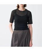 【アンクレイヴ/uncrave】の【洗濯機洗い可】トリコットシフォン ハーフスリーブカットソー ブラック|ID: prp329100004452248 ipo3291000000031922385