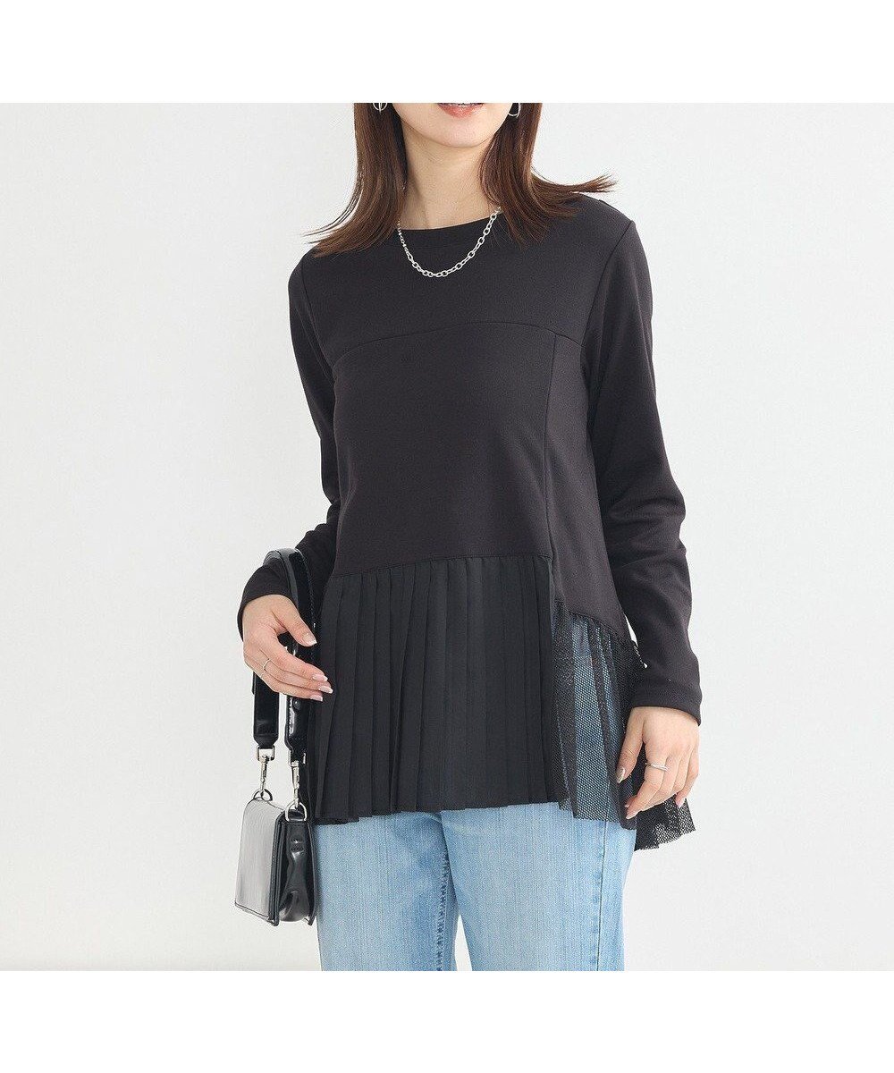 【アースミュージックアンドエコロジー/earth music&ecology】のプリーツドッキングプルオーバー 人気、トレンドファッション・服の通販 founy(ファニー) 　ファッション　Fashion　レディースファッション　WOMEN　トップス・カットソー　Tops/Tshirt　シャツ/ブラウス　Shirts/Blouses　ロング / Tシャツ　T-Shirts　プルオーバー　Pullover　カットソー　Cut and Sewn　おすすめ　Recommend　カットソー　Cut And Sew　シンプル　Simple　ドッキング　Docking　プリーツ　Pleats　ボトム　Bottom　ポケット　Pocket　メッシュ　Mesh　夏　Summer　春　Spring　S/S・春夏　Ss・Spring/Summer　 other-1|ID: prp329100004452255 ipo3291000000031148647