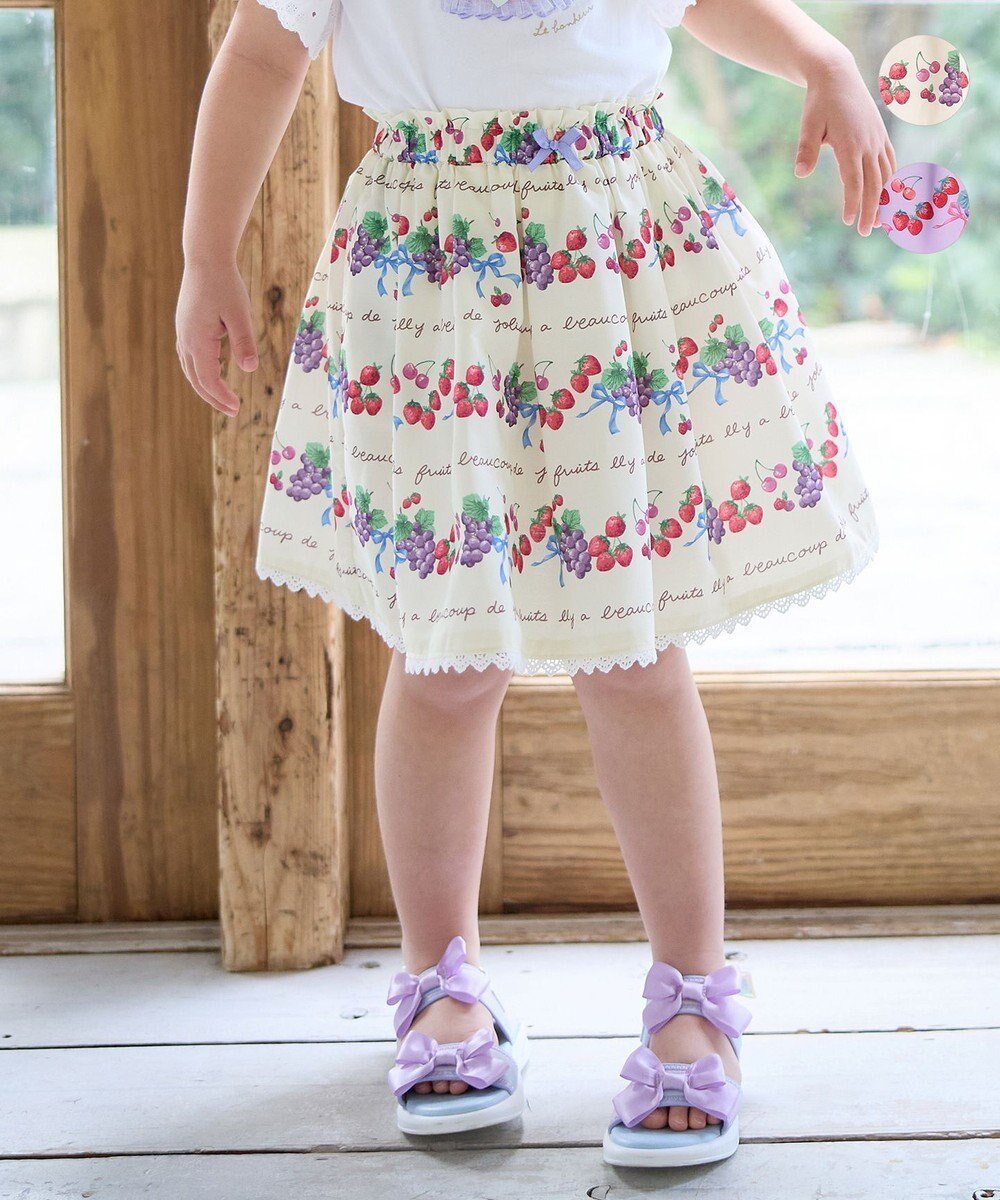 【エニィ/ANY / KIDS】の総柄フルーツ スカート インテリア・キッズ・メンズ・レディースファッション・服の通販 founy(ファニー) ファッション Fashion キッズファッション Fashion for Kids おすすめ Recommended / Our Picks シンプル Simple, Minimal ポケット Pocket, Pocket Detail リボン Ribbon, Bow ワンポイント One Point, Statement Accent 夏 Summer 春 Spring S/S・春夏 SS, Spring/Summer, Warm Season エクリュ|ID: prp329100004452901 ipo3291000000033262662