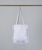 【メゾンドフルール/Maison de FLEUR】のEC限定フリルサテントートバッグ Grayish Blue|ID: prp329100004453407 ipo3291000000032734789