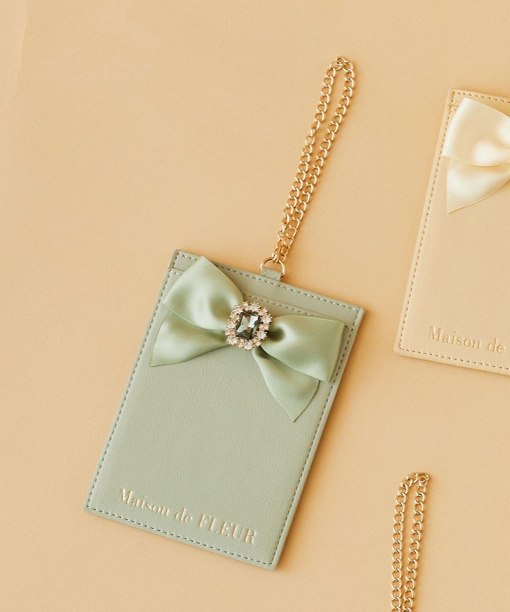 【メゾンドフルール/Maison de FLEUR】のEC限定フォトケース インテリア・キッズ・メンズ・レディースファッション・服の通販 founy(ファニー) 　ファッション　Fashion　レディースファッション　WOMEN　財布　Wallets　おすすめ　Recommend　コレクション　Collection　サテン　Satin　スリット　Slit　チェーン　Chain　ビジュー　Bijou　ポケット　Pocket　リボン　Ribbon　エレガント 上品　Elegant　財布　Wallet　Mint|ID: prp329100004453426 ipo3291000000031918846