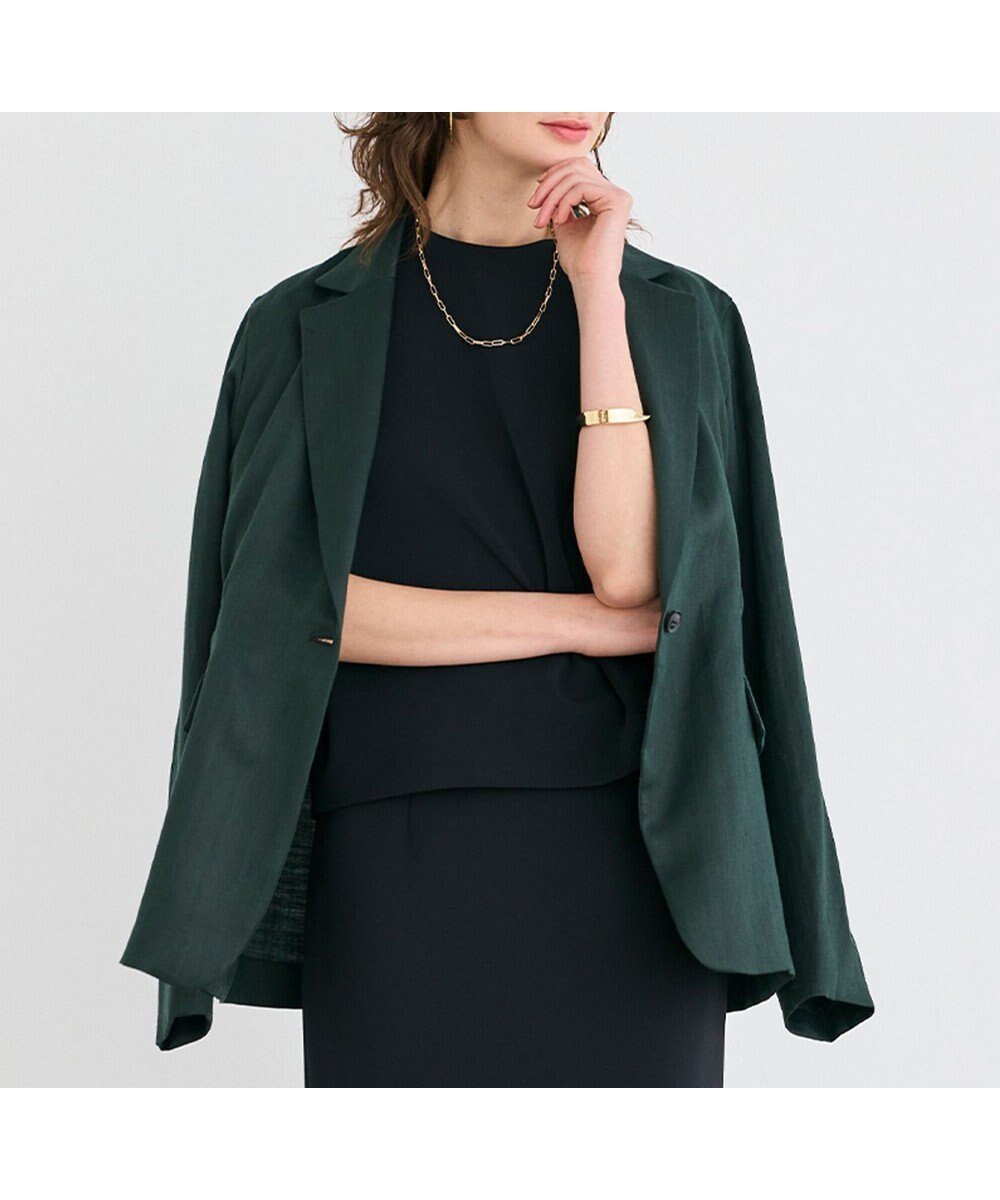 【ベイジ,/BEIGE,】の【洗える】BERGAMOT / ウォッシャブルリネンバックドロストジャケット インテリア・キッズ・メンズ・レディースファッション・服の通販 founy(ファニー) 　ファッション　Fashion　レディースファッション　Fashion for Women　アウター　Coat / Outerwear Collection　レディースジャケット・軽アウター　Jackets　テーラードジャケット / 通勤・きれいめスタイル　Tailored Jackets & Blazers　おすすめ　Recommended / Our Picks　ジャケット　Jacket, Outerwear　リネン　Linen, Linen Fabric　エレガント 上品　Elegant　夏　Summer　春　Spring　S/S・春夏　SS, Spring/Summer, Warm Season　洗える　Machine Washable　羽織　Haori, Light Jacket　Forest Green|ID: prp329100004453488 ipo3291000000034177606