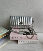 【スタイルコード/STYLE CODE】の【MERCURYDUO/マーキュリーデュオ】ストライプキルティング フラップショルダーバッグ シルバー|ID: prp329100004453642 ipo3291000000031985863