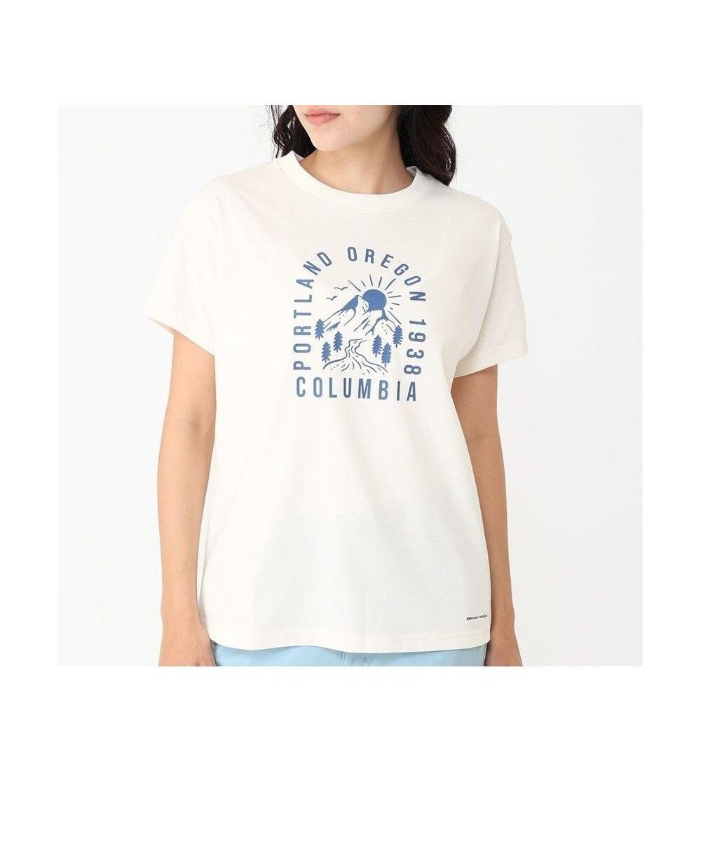 【コロンビア/Columbia】のColumbia/ ウィメンズヤハラフォレストショートスリーブTシャツ /コロンビア インテリア・キッズ・メンズ・レディースファッション・服の通販 founy(ファニー) 　ファッション　Fashion　レディースファッション　Fashion for Women　トップス・カットソー　Cut & Sew Tops　シャツ・ブラウス・オフィスカジュアル　Elegant Blouses & Button-Ups　ロングTシャツ・Tシャツ　Longline T-Shirts & Tees　カットソー・ベーシックTシャツ　Cut-and-Sewn Tops / Stretch Tees & Basics　アウトドア　Outdoor Clothing　カットソー　Cut and Sewn Top　グラフィック　Graphic, Graphic Design　パターン　Pattern, Design Print　フォルム　Silhouette, Form　フロント　Front, Front Design　ベーシック　Basic, Essential　半袖　Short Sleeve, Half Sleeve　夏　Summer　旅行　Travel　S/S・春夏　SS, Spring/Summer, Warm Season　A/W・秋冬　Autumn/Winter　Sea Salt、 Mountain Graphic|ID: prp329100004453917 ipo3291000000032575495