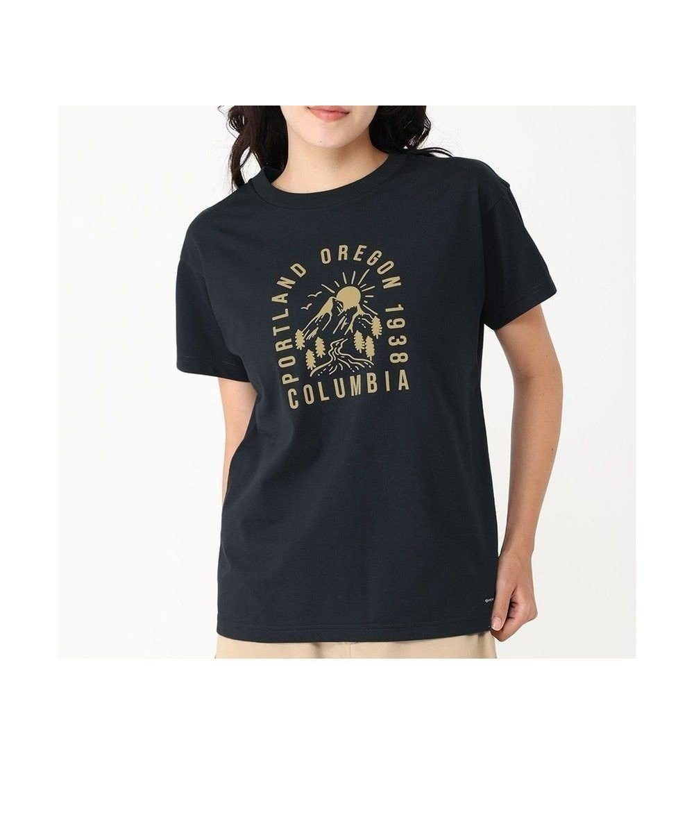 【コロンビア/Columbia】のColumbia/ ウィメンズヤハラフォレストショートスリーブTシャツ /コロンビア インテリア・キッズ・メンズ・レディースファッション・服の通販 founy(ファニー) 　ファッション　Fashion　レディースファッション　Fashion for Women　トップス・カットソー　Cut & Sew Tops　シャツ・ブラウス・オフィスカジュアル　Elegant Blouses & Button-Ups　ロングTシャツ・Tシャツ　Longline T-Shirts & Tees　カットソー・ベーシックTシャツ　Cut-and-Sewn Tops / Stretch Tees & Basics　アウトドア　Outdoor Clothing　カットソー　Cut and Sewn Top　グラフィック　Graphic, Graphic Design　パターン　Pattern, Design Print　フォルム　Silhouette, Form　フロント　Front, Front Design　ベーシック　Basic, Essential　半袖　Short Sleeve, Half Sleeve　夏　Summer　旅行　Travel　S/S・春夏　SS, Spring/Summer, Warm Season　A/W・秋冬　Autumn/Winter　Collegiate Navy、Mountain Graphic|ID: prp329100004453917 ipo3291000000032575497