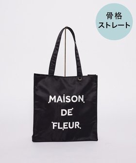 【メゾンドフルール/Maison de FLEUR】のサテンパールブランドロゴ刺繍トートバッグ 人気、トレンドファッション・服の通販 founy(ファニー) ファッション Fashion レディースファッション WOMEN バッグ Bag サテン Satin スクエア Square チャーム Charm パール Pearl フォルム Form |ID:prp329100004454029