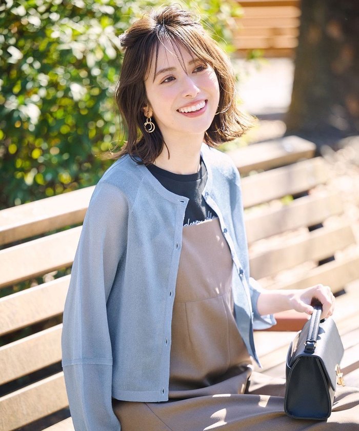 【エニィ スィス/any SiS】の【洗える】シアーランタンスリーブ カーディガン インテリア・キッズ・メンズ・レディースファッション・服の通販 founy(ファニー) https://founy.com/ ファッション Fashion レディースファッション Fashion for Women トップス・カットソー Cut & Sew Tops カーディガン・羽織り Layered Style Cardigans おすすめ Recommended / Our Picks ウォッシャブル Machine Washable カットソー Cut and Sewn Top カーディガン Cardigan, Knitwear コクーン Cocoon, Cocoon Silhouette シアー Sheer, See-Through スリーブ Sleeve, Long Sleeve / Short Sleeve トレンド Trend, Trending Now ノースリーブ Sleeveless, No-Sleeve バランス Balance, Style Balance エレガント 上品 Elegant 夏 Summer 新作・新入荷 New Arrivals / New In 春 Spring S/S・春夏 SS, Spring/Summer, Warm Season 洗える Machine Washable 羽織 Haori, Light Jacket |ID: prp329100004454181 ipo3291000000034898736