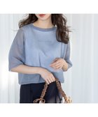 【エニィ スィス/any SiS】の【洗える】シアー ニットT ブルー|ID: prp329100004454183 ipo3291000000034295716
