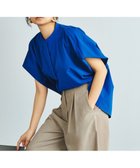 【アイシービー/iCB】の【接触冷感・UVカット・洗える】ヴィンテージスパンブロード デザインブラウス アゲートブルー系|ID: prp329100004454202 ipo3291000000032619640