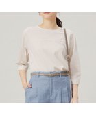 【自由区/JIYU-KU】の【接触冷感・UVカット・洗える】ストライプコットンハイゲージフォルムスリーブ カットソー オフ×シナモン|ID: prp329100004454204 ipo3291000000031575114