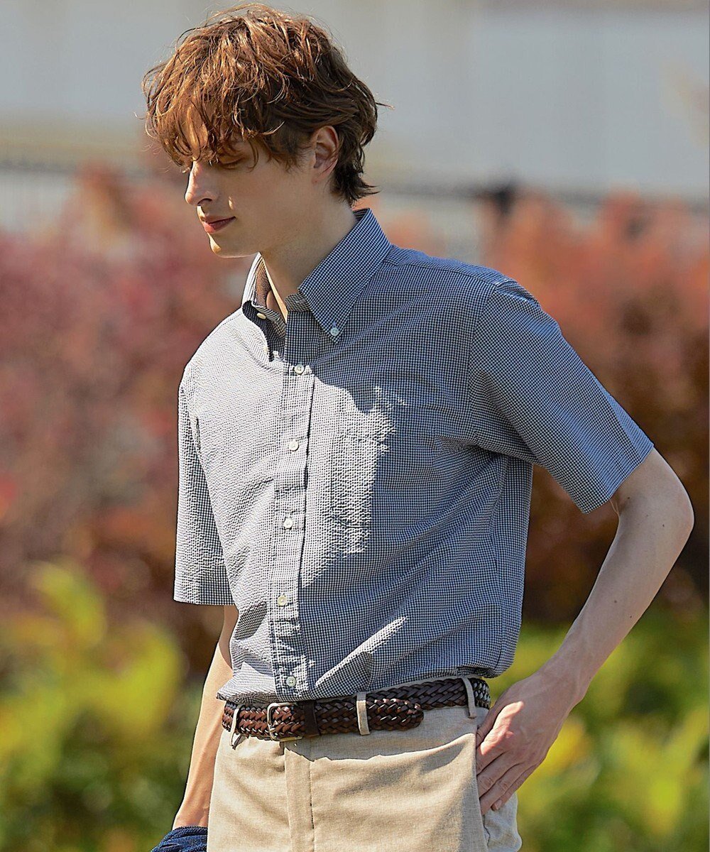【ジェイ プレス/J.PRESS / MEN】の【新素材 / 高通気性 / 軽量 / イージーケア / 撥水】【BEAT HEAT SYSTEM】半袖シャツ / B.D. インテリア・キッズ・メンズ・レディースファッション・服の通販 founy(ファニー) 　ファッション　Fashion　メンズファッション　MEN　トップス・カットソー　Tops/Tshirt/Men　シャツ　Shirts　インナー　Inner　春　Spring　軽量　Lightweight　ドレス　Dress　半袖　Short Sleeve　ミックス　Mix　S/S・春夏　Ss・Spring/Summer　夏　Summer　ネイビー系3|ID: prp329100004454892 ipo3291000000032364100