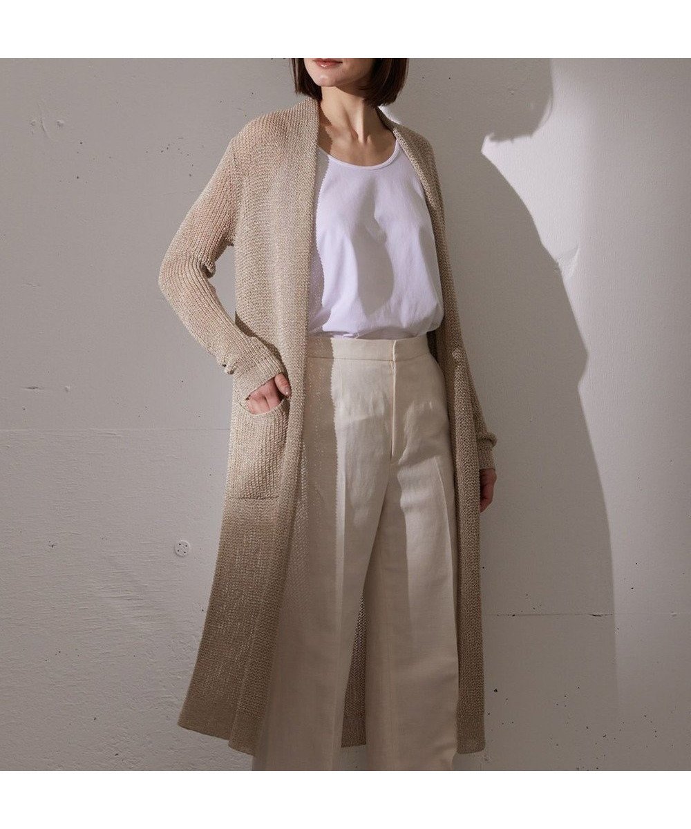 【ベイジ,/BEIGE,】の【Precious 6月号掲載】 OPTICAL / ロングカーディガン インテリア・キッズ・メンズ・レディースファッション・服の通販 founy(ファニー) 　雑誌掲載アイテム　Magazine Items　ファッション雑誌　Fashion Magazines　プレシャス　Precious　ファッション　Fashion　レディースファッション　WOMEN　トップス・カットソー　Tops/Tshirt　カーディガン　Cardigans　春　Spring　カーディガン　Cardigan　シンプル　Simple　雑誌　Magazine　タンク　Tank　バランス　Balance　6月号　June Issue　リラックス　Relax　ロング　Long　S/S・春夏　Ss・Spring/Summer　夏　Summer　Flax|ID: prp329100004454986 ipo3291000000031916087