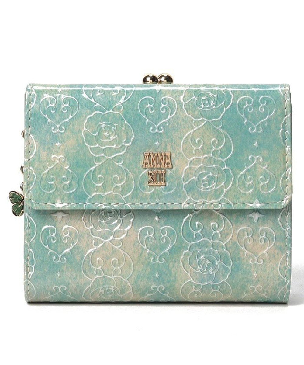 【アナスイ/ANNA SUI】のローズハート 口金二つ折り財布 インテリア・キッズ・メンズ・レディースファッション・服の通販 founy(ファニー) 　ファッション　Fashion　レディースファッション　WOMEN　財布　Wallets　エナメル　Enamel　チャーム　Charm　バタフライ　Butterfly　プリント　Print　ローズ　Rose　定番　Standard　財布　Wallet　ミント|ID: prp329100004455013 ipo3291000000032135654