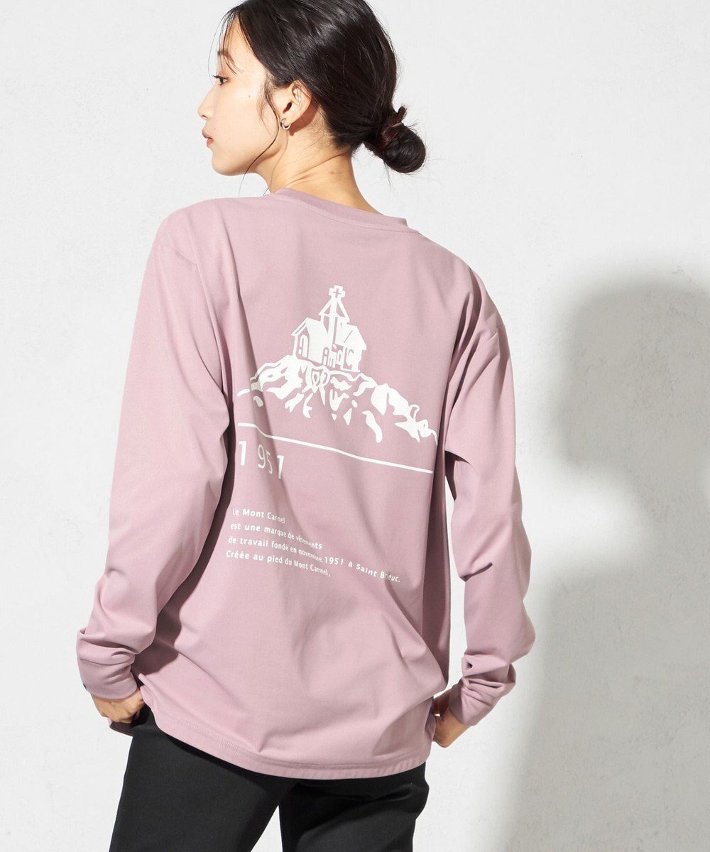【シェアパーク/SHARE PARK】の【UNISEX】吸水速乾 LMCバックプリントロングスリーブTシャツ(S・Mサイズ) インテリア・キッズ・メンズ・レディースファッション・服の通販 founy(ファニー) 　ファッション　Fashion　レディースファッション　WOMEN　トップス・カットソー　Tops/Tshirt　シャツ/ブラウス　Shirts/Blouses　ロング / Tシャツ　T-Shirts　カットソー　Cut and Sewn　ユニセックス　Unisex　カットソー　Cut And Sew　吸水　Water Absorption　A/W・秋冬　Aw・Autumn/Winter・Fw・Fall-Winter　スモーキーピンク|ID: prp329100004455028 ipo3291000000031903521