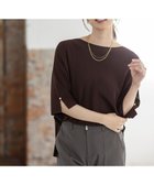 【エニィ スィス/any SiS】の【接触冷感・UVカット・洗える】ビューティクールボートネック プルオーバー ブラウン|ID: prp329100004455367 ipo3291000000033564236