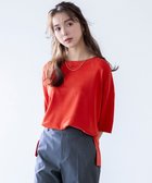【エニィ スィス/any SiS】の【接触冷感・UVカット・洗える】ビューティクールボートネック プルオーバー レッド|ID: prp329100004455367 ipo3291000000033564240