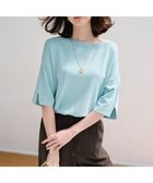 【エニィ スィス/any SiS】の【接触冷感・UVカット・洗える】ビューティクールボートネック プルオーバー アクアブルー|ID: prp329100004455367 ipo3291000000033564244