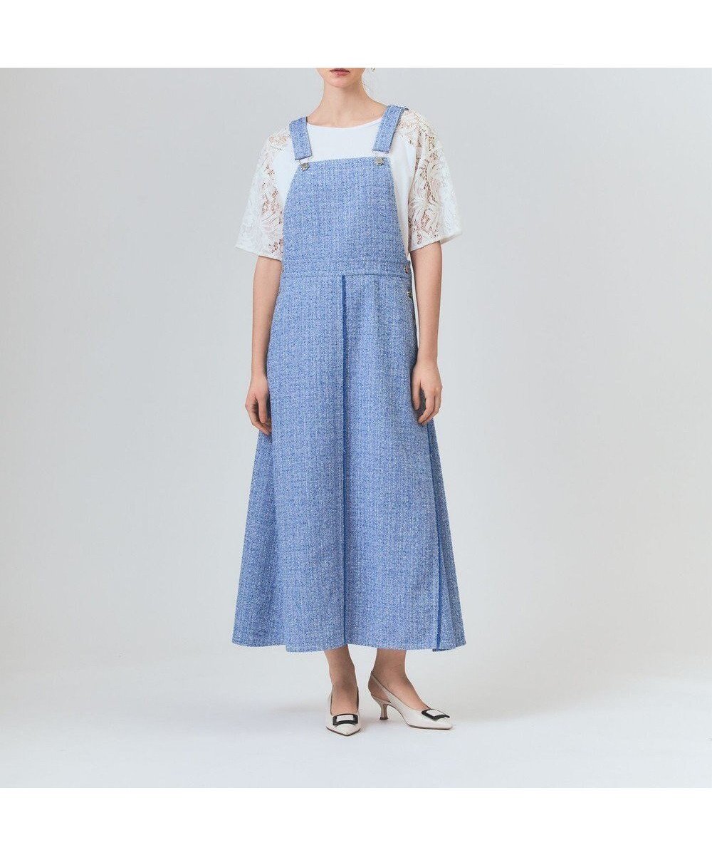 【グレース コンチネンタル/GRACE CONTINENTAL】のシャンブレーツイードジャンパースカート 人気、トレンドファッション・服の通販 founy(ファニー) 　ファッション　Fashion　レディースファッション　WOMEN　スカート　Skirt　デニムスカート　Denim Skirts　イタリア　Italy　春　Spring　セットアップ　Set Up　デニム　Denim　S/S・春夏　Ss・Spring/Summer　夏　Summer　 other-1|ID: prp329100004455389 ipo3291000000031835467
