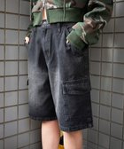 【ウィゴー/WEGO】のヴィンテージウォッシュカーゴハーフパンツ ブラック|ID: prp329100004455403 ipo3291000000031835111