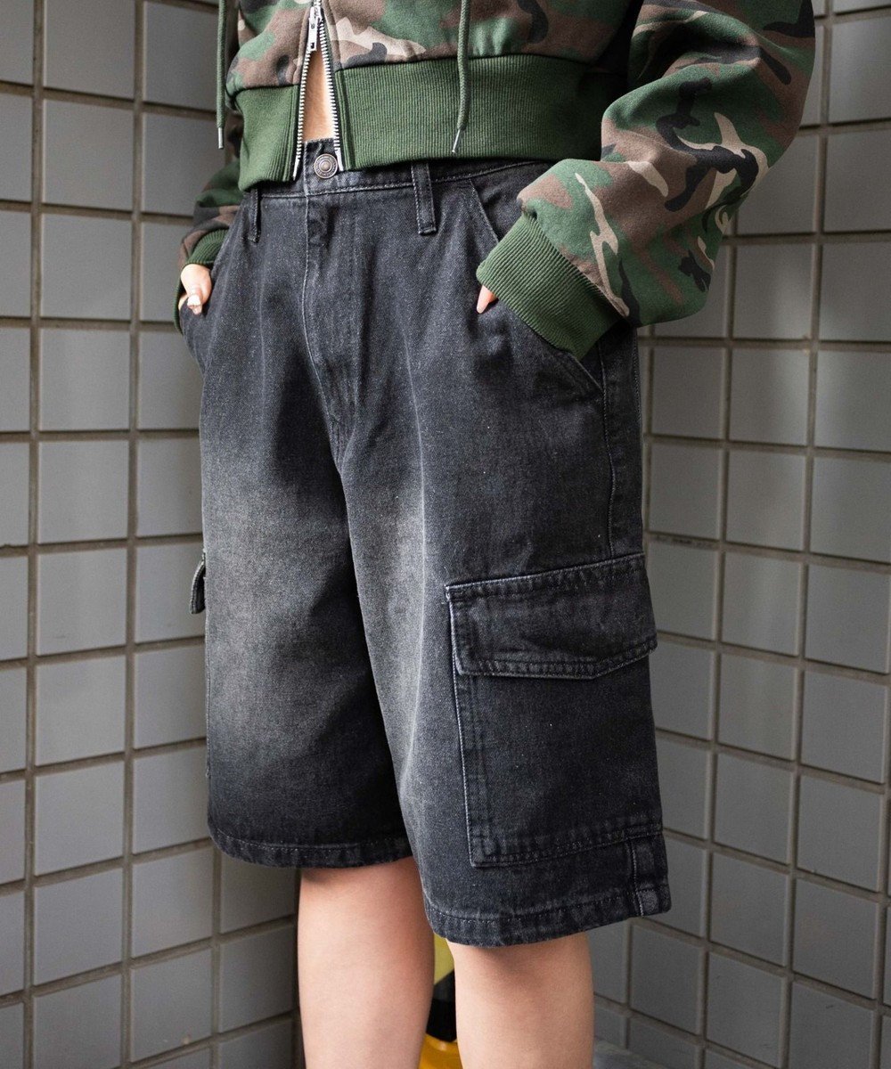 【ウィゴー/WEGO】のヴィンテージウォッシュカーゴハーフパンツ インテリア・キッズ・メンズ・レディースファッション・服の通販 founy(ファニー) 　ファッション　Fashion　レディースファッション　WOMEN　パンツ　Pants　デニムパンツ　Denim Pants　ハーフ / ショートパンツ　Short Pants　おすすめ　Recommend　カーゴパンツ　Cargo Pants　スマホ　Smartphone　デニム　Denim　トレンド　Trend　ヴィンテージ　Vintage　再入荷　Restock/Back In Stock/Re Arrival　夏　Summer　春　Spring　S/S・春夏　Ss・Spring/Summer　ブラック|ID: prp329100004455403 ipo3291000000031835111